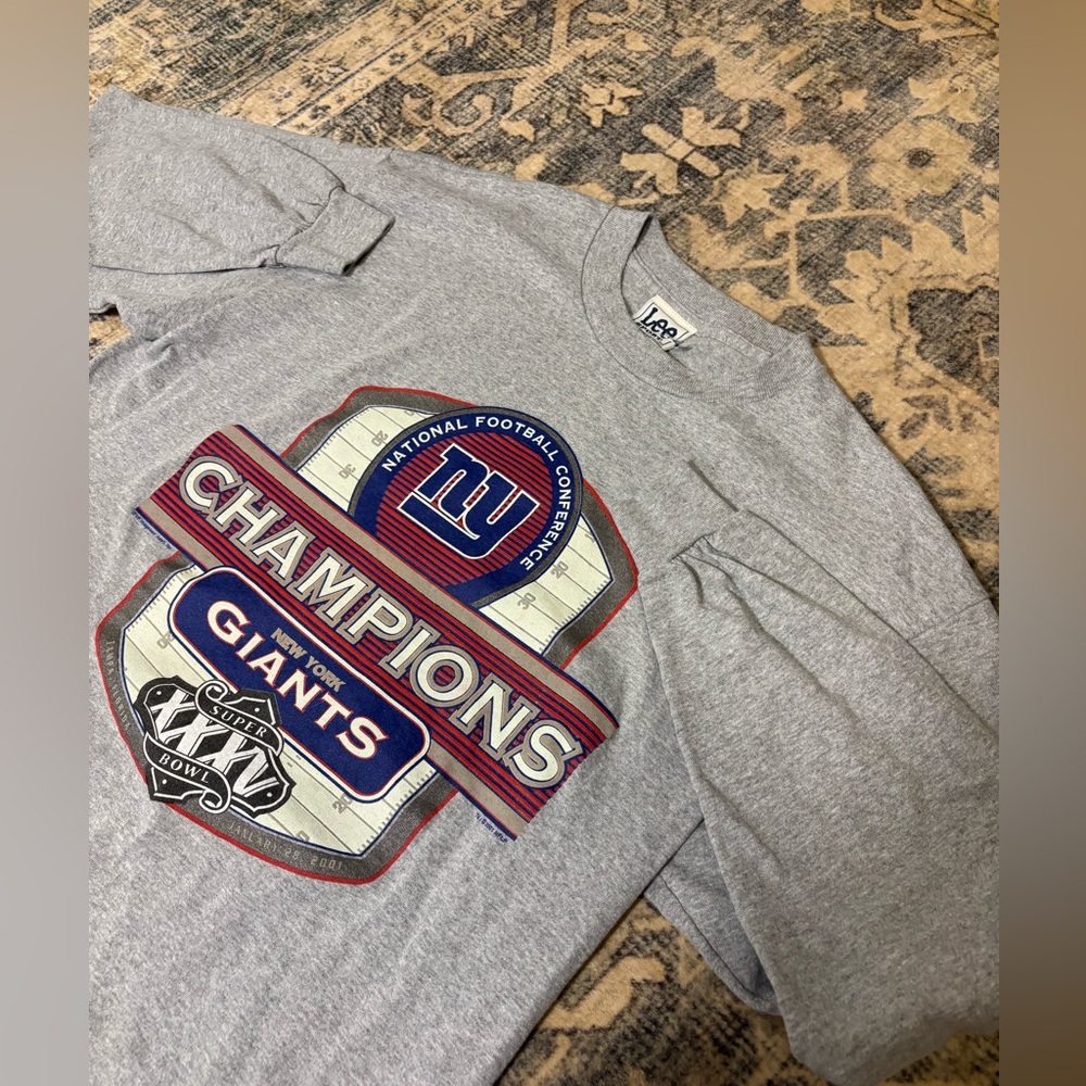 Lee Sport 2001 Vintage NY giants NFC champions Super Bowl XXXV Size Large